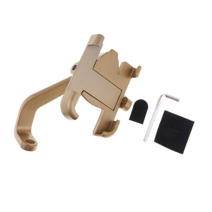 Moto C-2 Gold алуминиева стойка за смартфон с 360 ротация