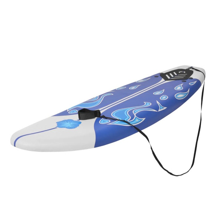 Placa surf vidaXL, Plastic, 170 x 46,8 x 8 cm, Albastru, 91257