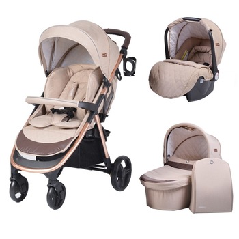 Carucior nou nascuti 3 in 1 NOVOKIDS™ Noble Deluxe, Cadru Aluminiu Gold , Amortizoare, Roti din cauciuc plin AVE, Landou, Scoica auto, Spatar reglabil 3 trepte, Beige Carucior nou nascuti 3 in 1 NOVOKIDS™ Noble Deluxe, Cadru Aluminiu Gold , Amortizoare, Roti din cauciuc plin AVE, Landou, Scoica auto, Spatar reglabil 3 trepte, Beige