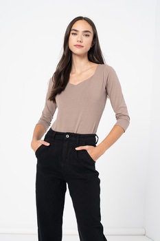 Haily's, Bluza din jerseu cu maneci 3/4 Noa, Grej Haily's, Bluza din jerseu cu maneci 3/4 Noa, Grej