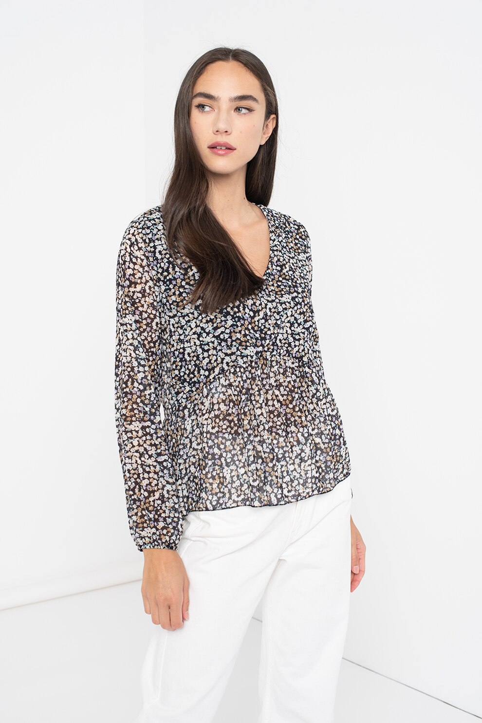 Haily's, Bluza cu model floral Lina, Multicolora