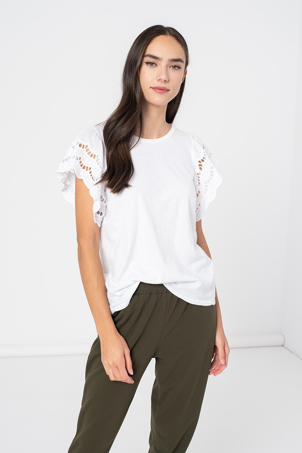 Haily's, Tricou cu decupaje Giusi, Alb