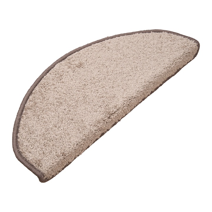 Комплект килим за стълби Heinner Home, 2 бр, 100% полипропилен, Против хлъзгане, 67x28x1.6 см, Крем