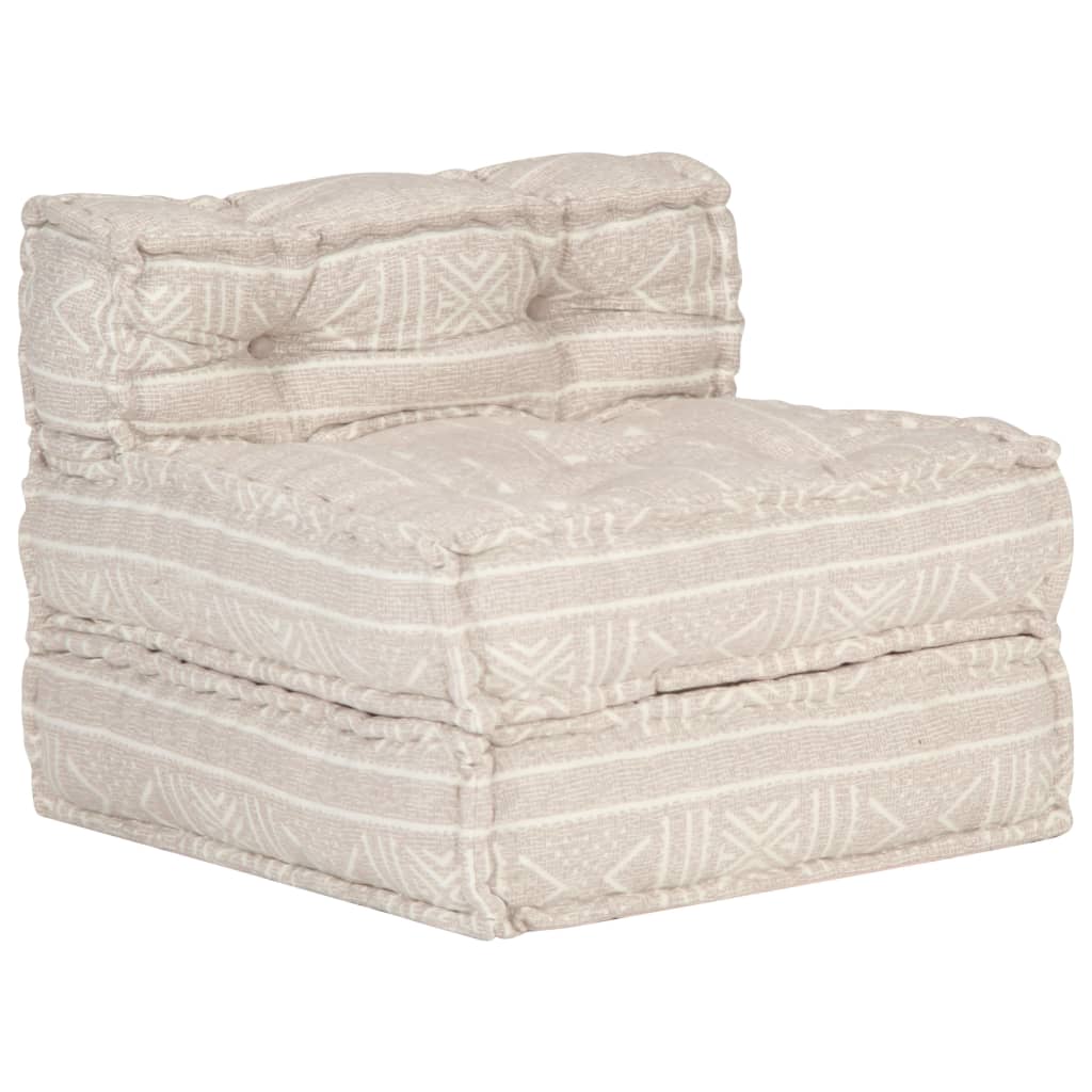 VidaXL Fotoliu puf modular, bej, material textil