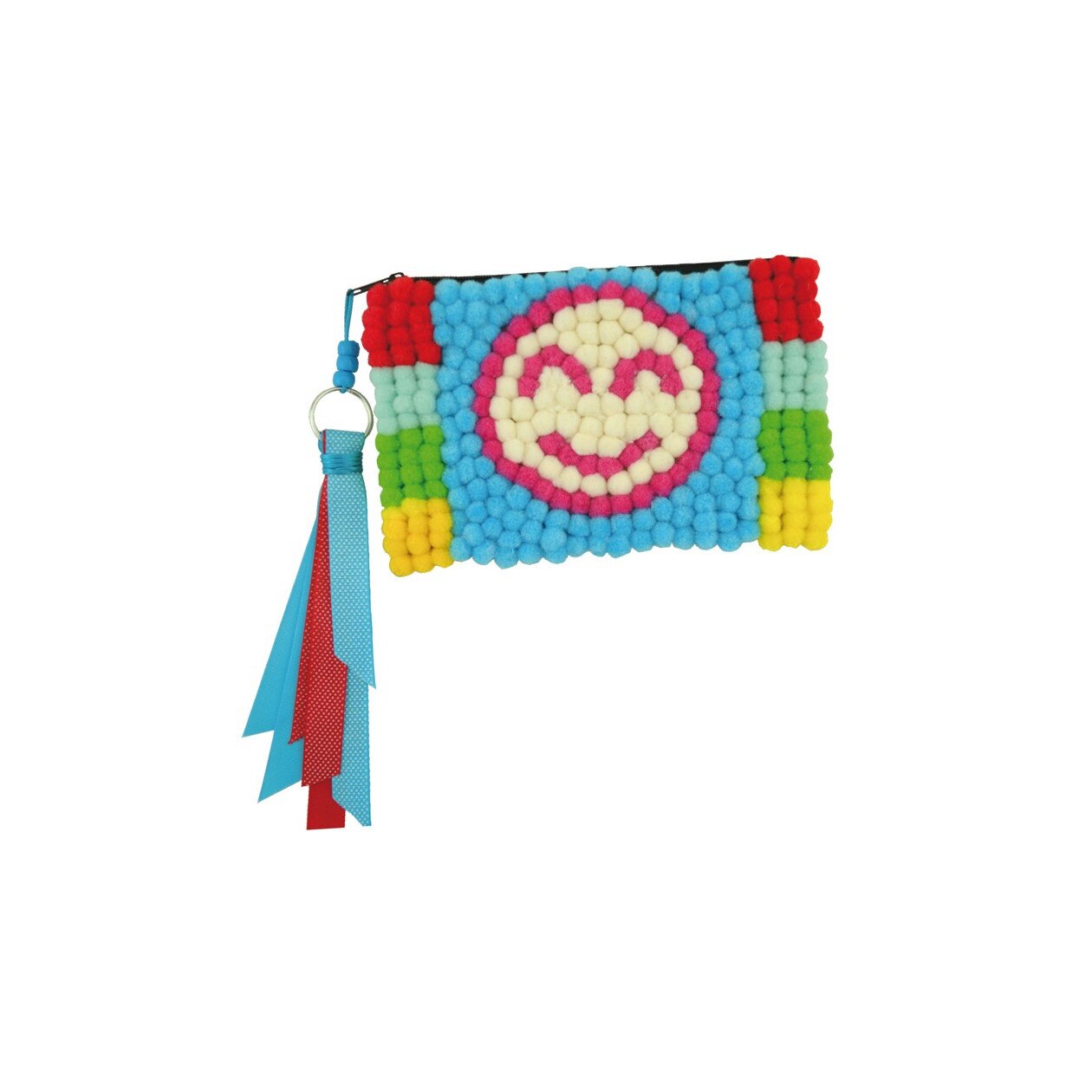 Set DYI Portofel monede, pompom Multicolor