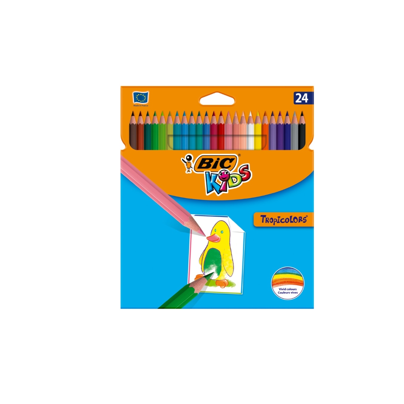 Creioane colorate BIC Tropicolors 24 bucati