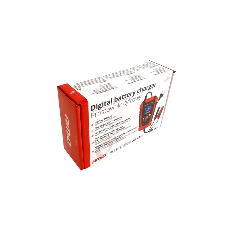 Дигитален токоизправител 12V / 24V - 6A / 3A - DBC -03, 02379, ASAMI