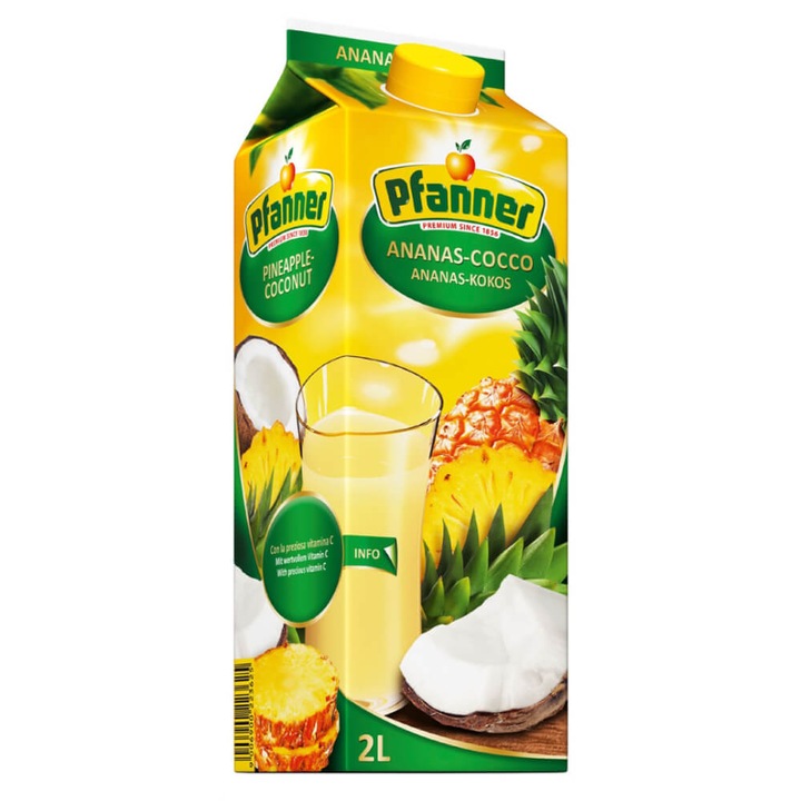 Сок от ананас и кокос Pfanner, 1л