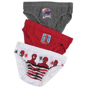 Set 3 chiloti bumbac Spiderman 8964, Multicolor Set 3 chiloti bumbac Spiderman 8964, Multicolor