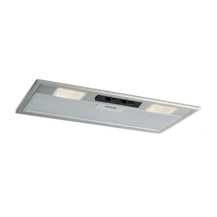 Hota incorporabila decorativa Hyundai HHD24-GL4661B, Putere absorbtie 650 m3/h, Timer, Iluminare LED, Clasa B, Latime 60 cm, Sticla Neagra
