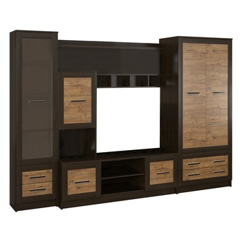 Set Living Kaspiy, 300x52x210cm, wenge Set Living Kaspiy, 300x52x210cm, wenge