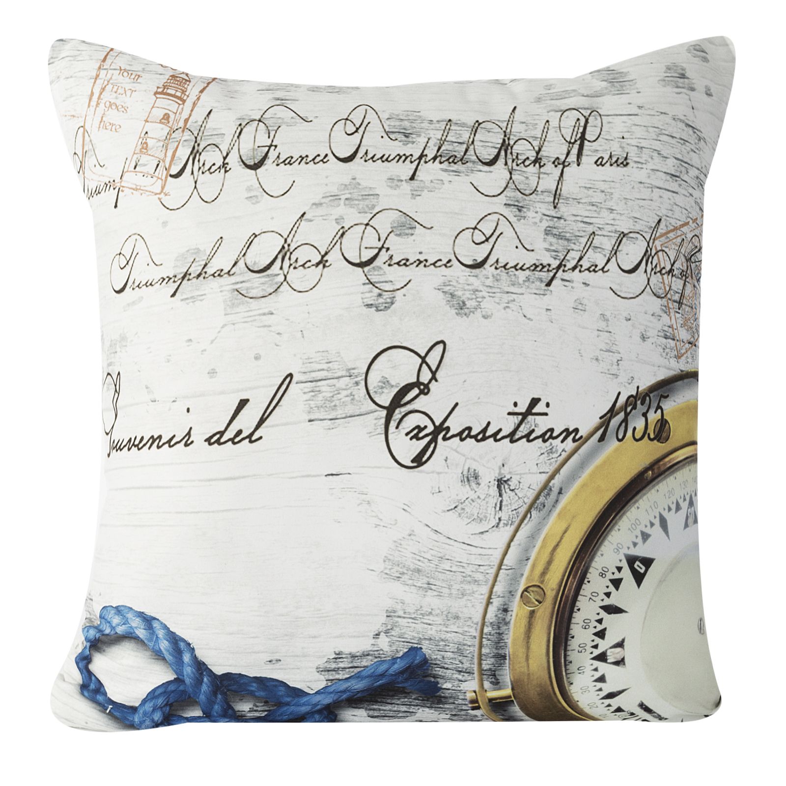 Fata de perna decorativa Eurofirany ALBERT 45x45 Alb