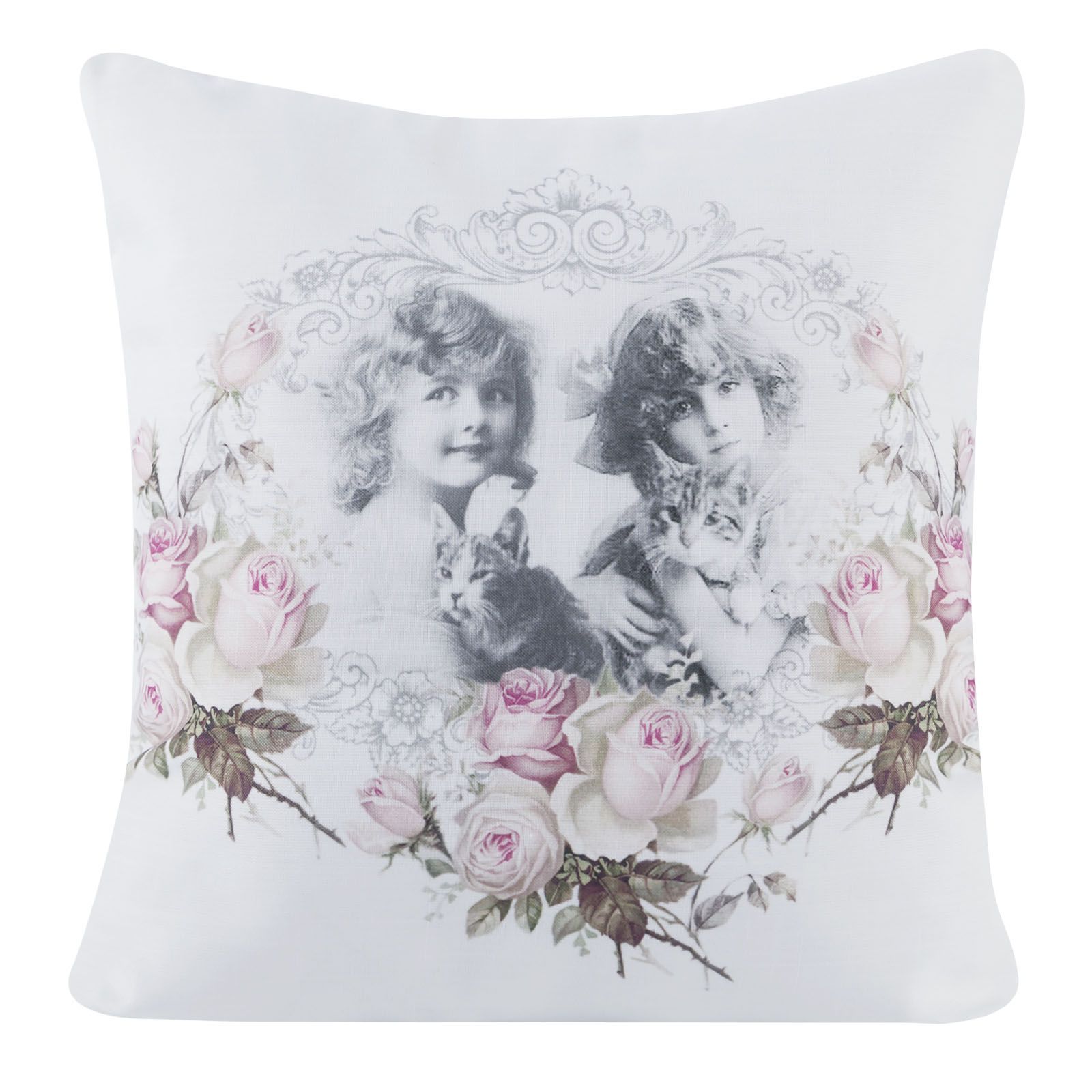 Fata de perna decorativa Eurofirany SIS 45x45 Crem/Roz