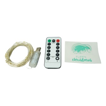 Instalatie Craciun, 10 metri, 100 LED-uri, alb cald, telecomanda 8 functii, USB, fir cupru, liniar, interior/exterior, Flippy Instalatie Craciun, 10 metri, 100 LED-uri, alb cald, telecomanda 8 functii, USB, fir cupru, liniar, interior/exterior, Flippy