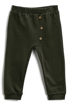 KOTON, Pantaloni sport cu nasturi decorativi, Verde militar