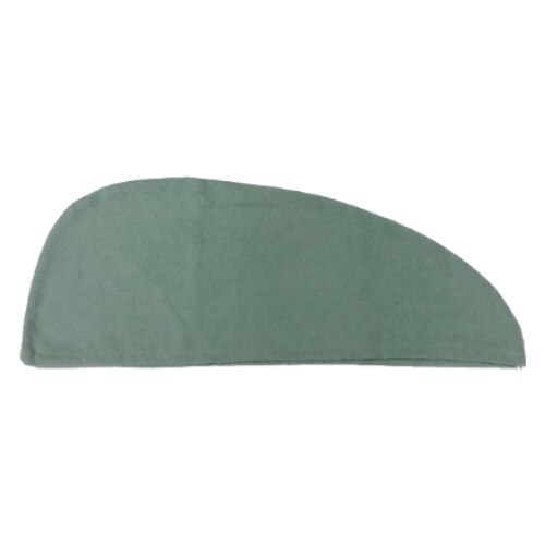 Prosop pentru uscat parul, cu nasture din bumbac 100%, 27x72 cm, Bahar Home, Verde
