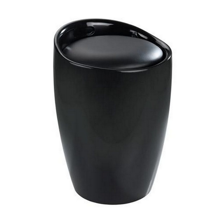 Cos de rufe taburet Wenko Candy, Negru