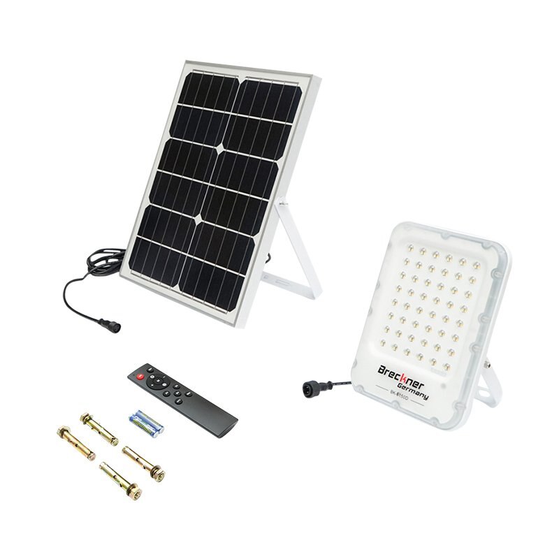 Lampa LED cu panou solar monocristalin senzor de miscare si telecomanda 25W Breckner Germany