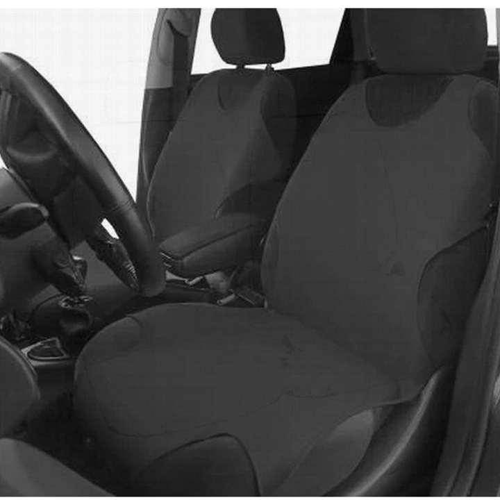 Set huse auto pentru 2 scaune, tip maieu, fata, negre, 1+1, 42092 CarCo