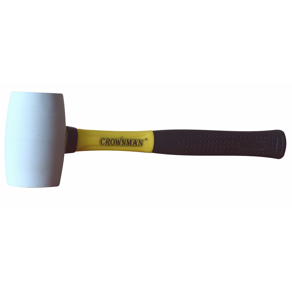 Ciocan cauciuc 340G alb maner fibra CROWNMAN
