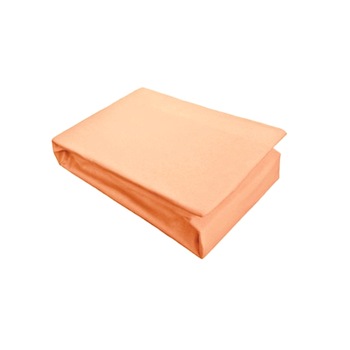 Husa de pat cu elastic din bumbac 100%, Pucioasa, 140x200 cm, Piersica Husa de pat cu elastic din bumbac 100%, Pucioasa, 140x200 cm, Piersica