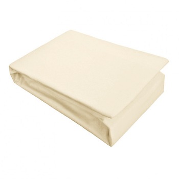 Husa de pat cu elastic din bumbac 100%, Pucioasa, 180x200 cm, Bej Husa de pat cu elastic din bumbac 100%, Pucioasa, 180x200 cm, Bej