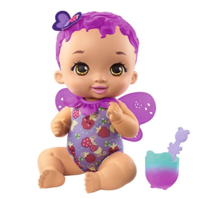 Papusa bebelus, Mattel, My Garden Baby Raspberry Hungry Baby Butterfly
