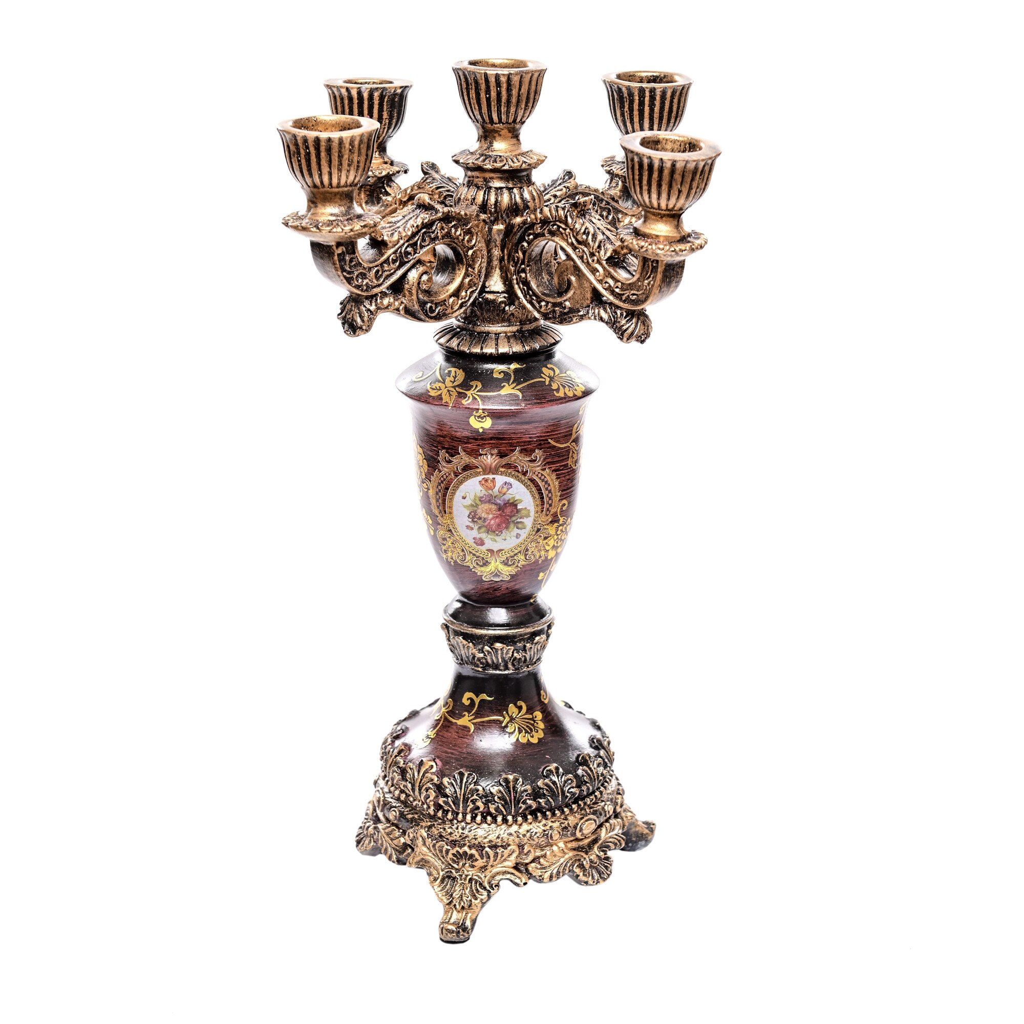 Sfesnic ZAIRA, 40 cm, 5 brate, realizat din rasina