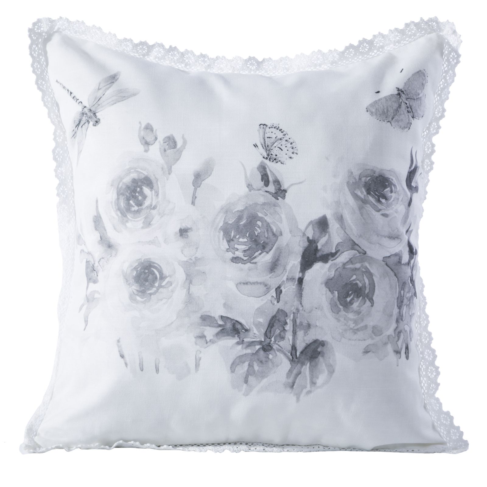 Fata de perna decorativa Eurofirany ALYSSA 40x40 Alb/Gri