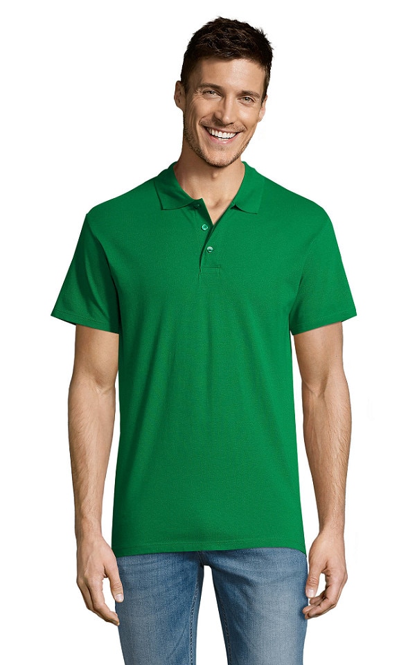 Tricou polo pique barbati, Sol's, Kelly Green