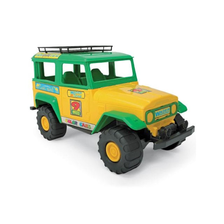Color cars zöld-sárga terepjáró autó 38cm - wader