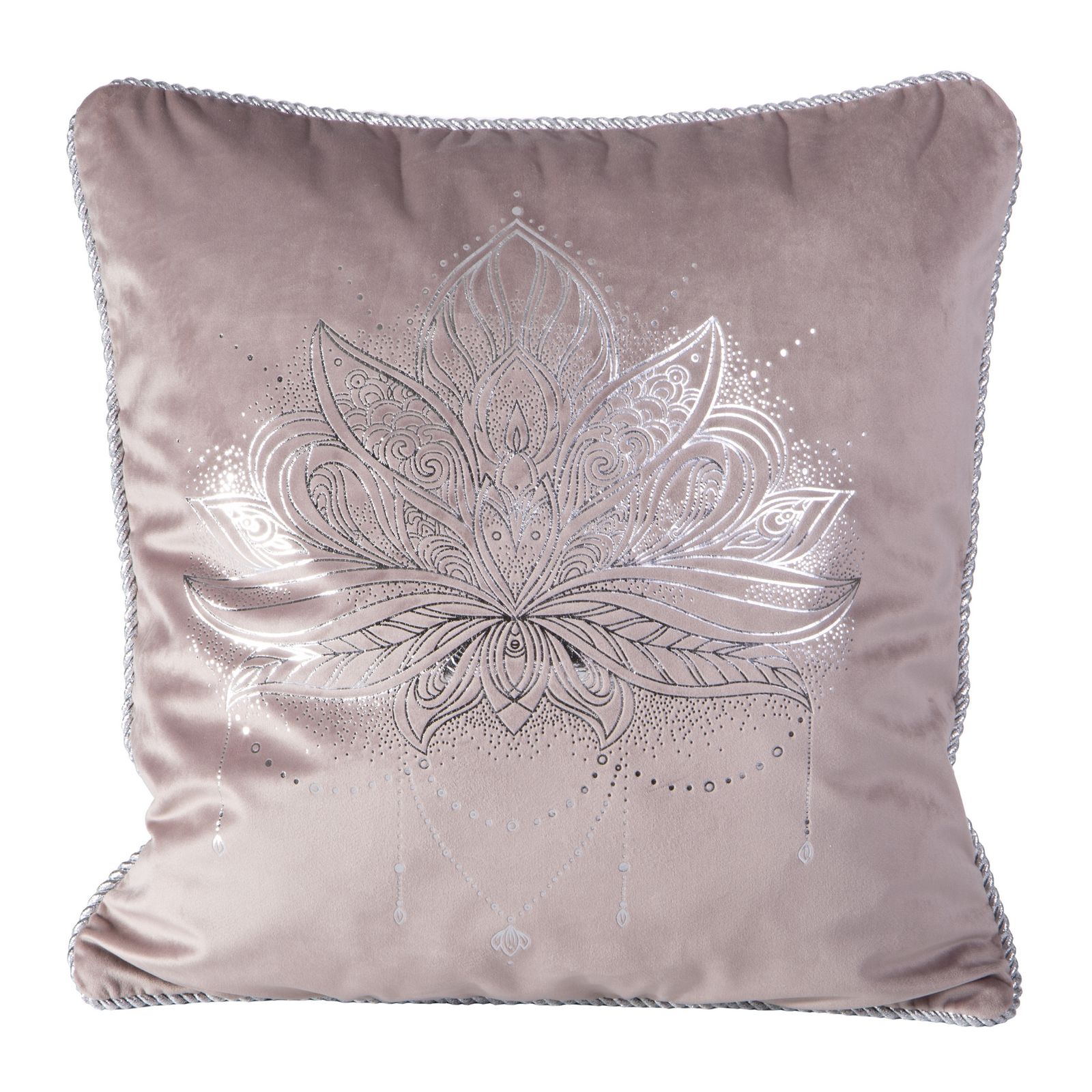 Fata de perna decorativa Eurofirany LEXY 45x45 Roz/Gri
