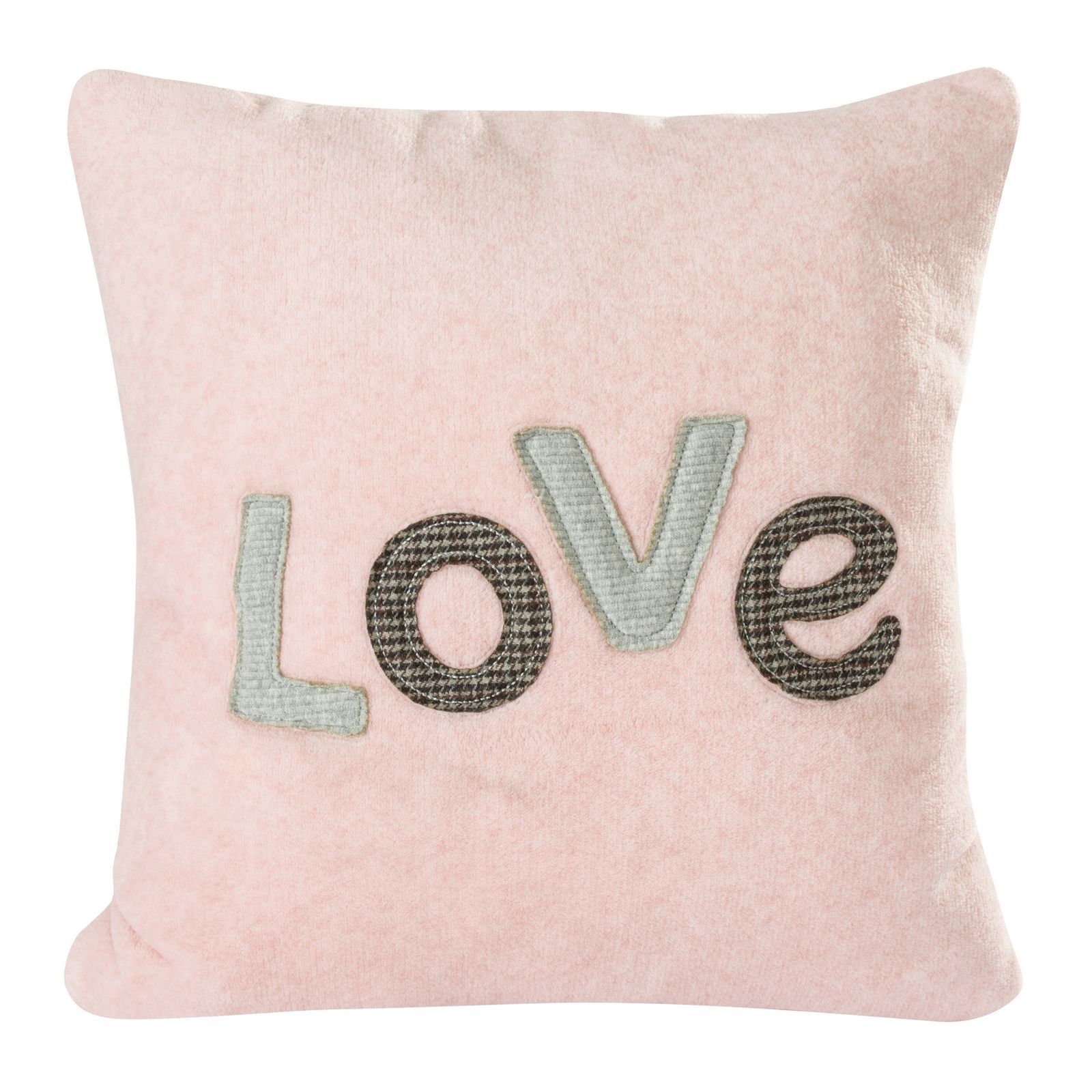 Fata de perna decorativa Eurofirany LOVE1 45x45 Roz/Gri