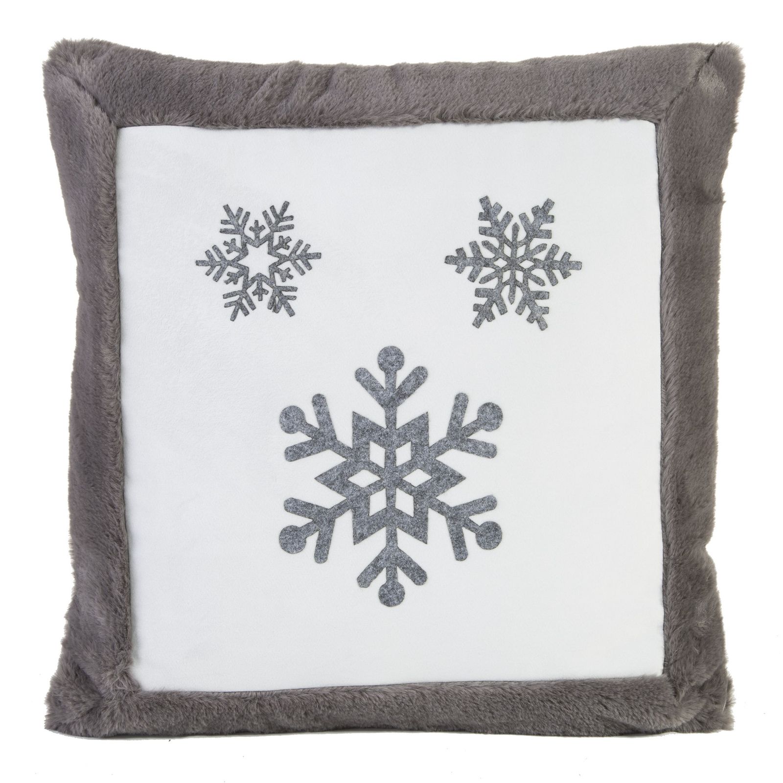 Fata de perna decorativa Eurofirany FROSTY 45x45 Gri/Alb