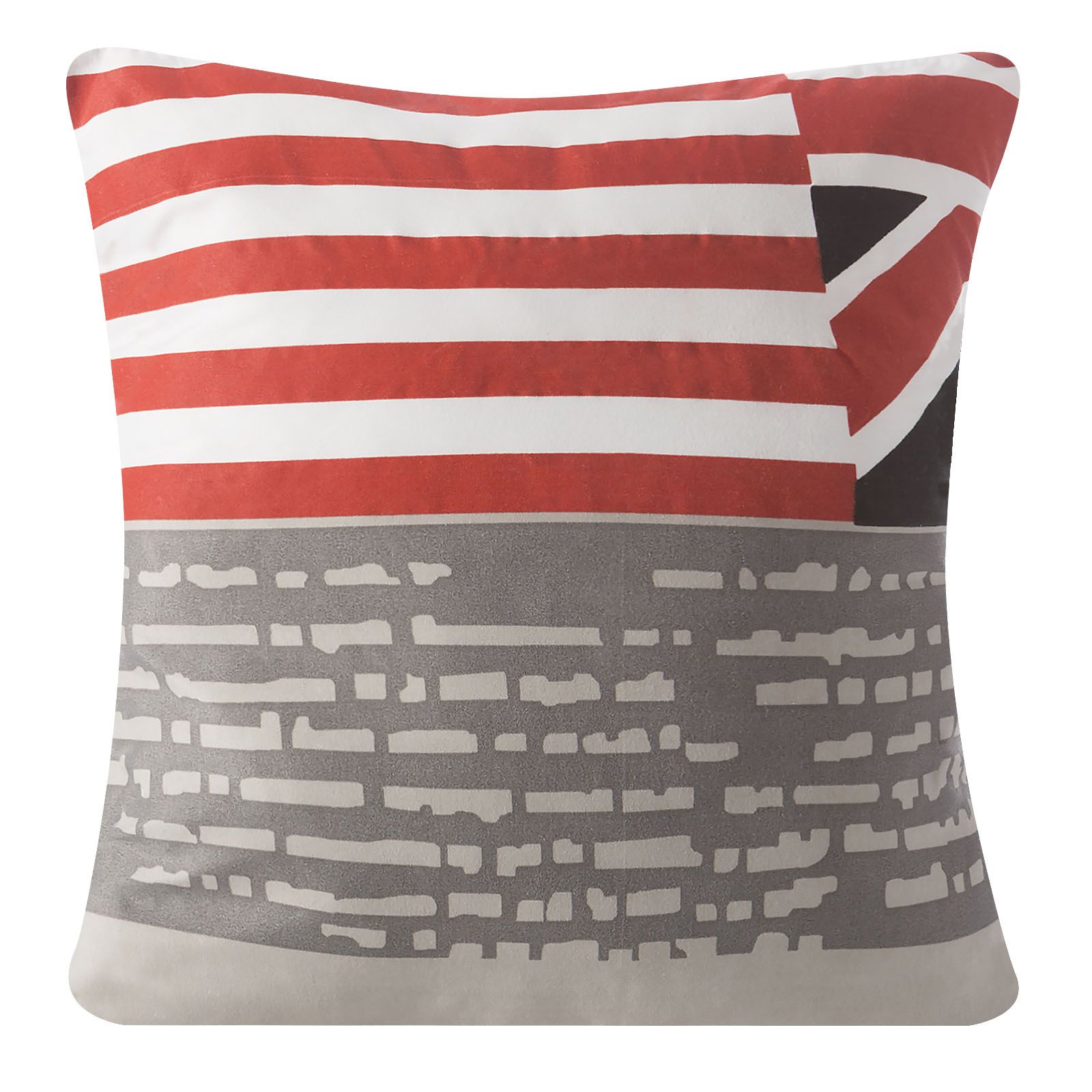 Fata de perna decorativa Eurofirany USA 40x40 Rosu/Gri
