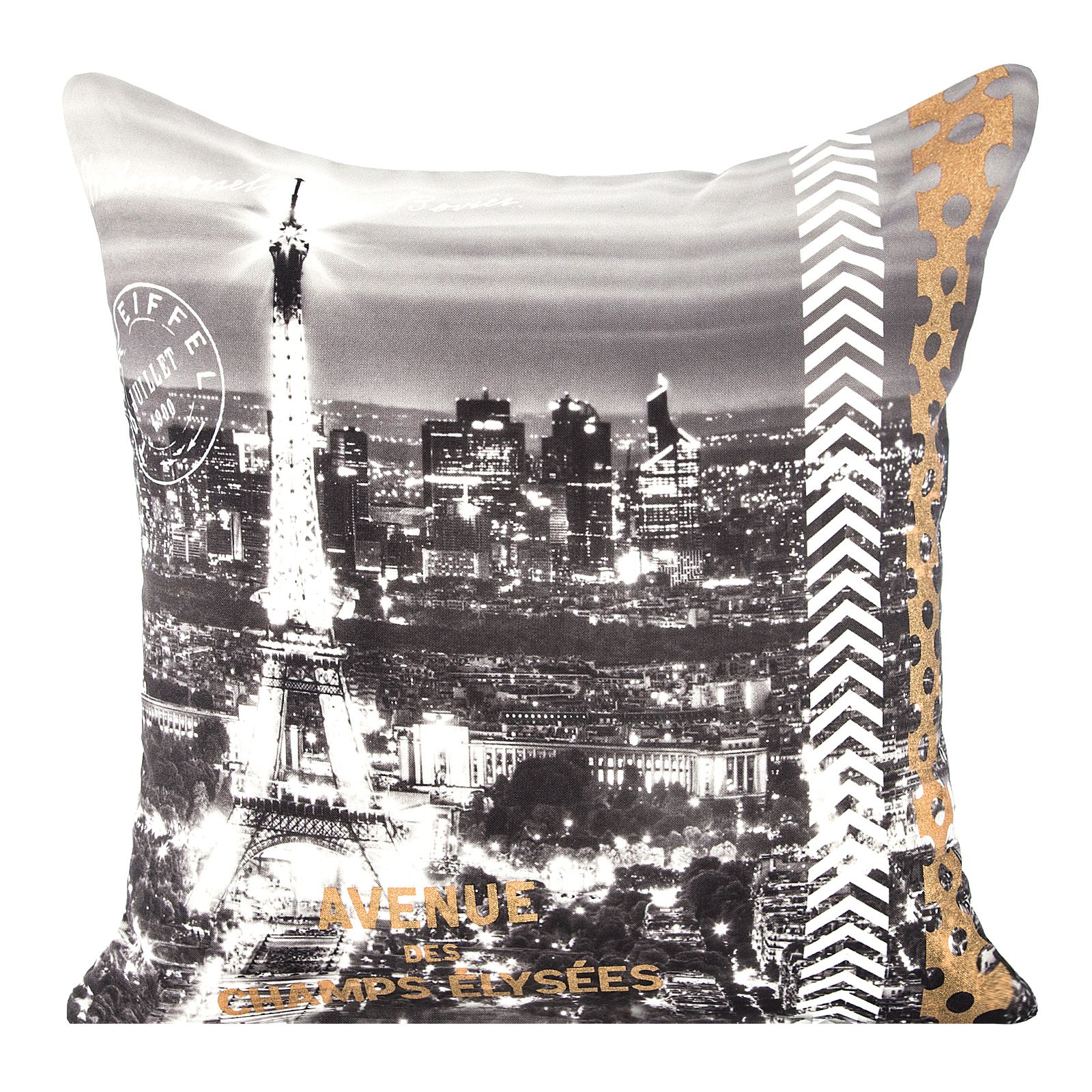 Fata de perna decorativa Eurofirany PARIS 40x40 Alb/Gri