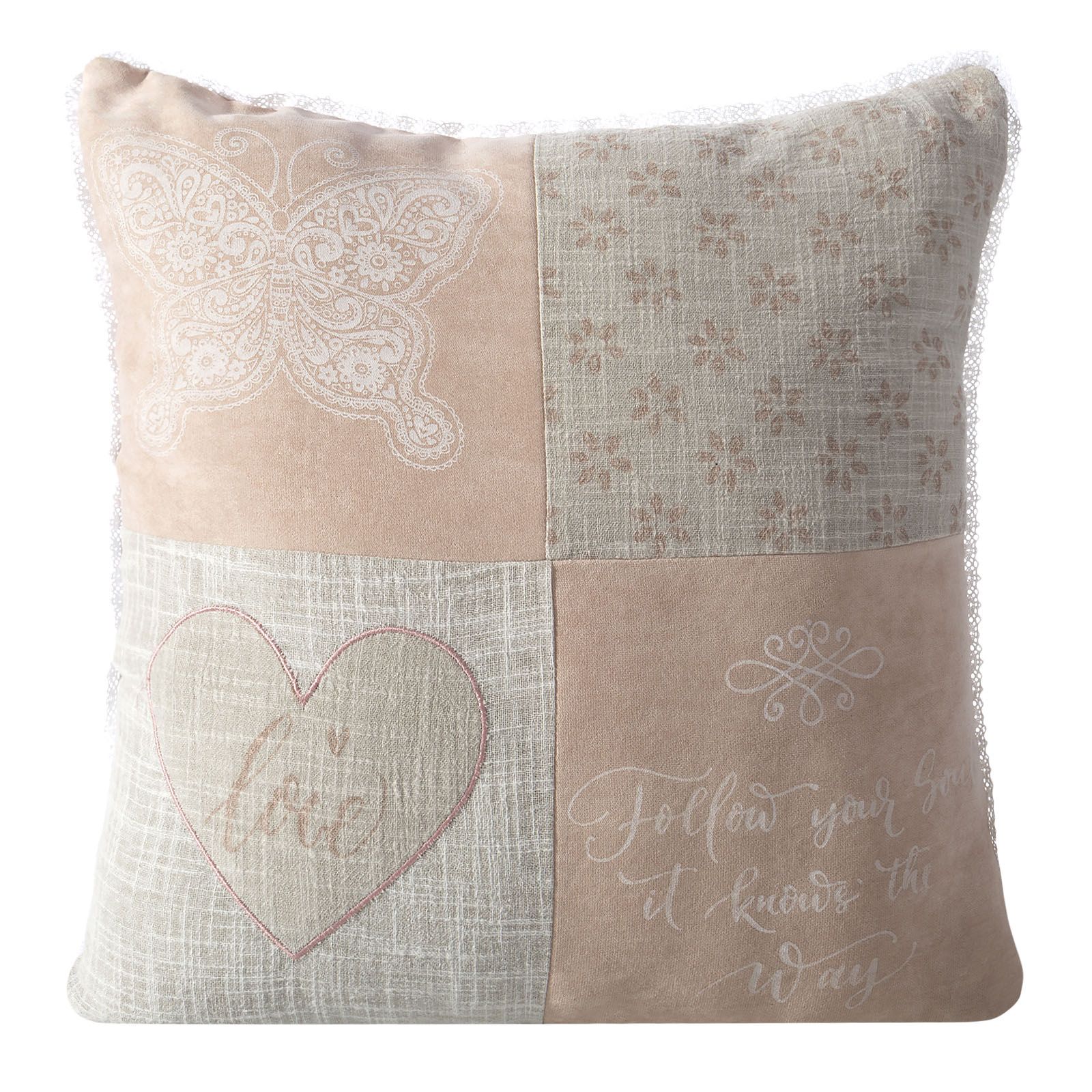 Fata de perna decorativa Eurofirany GRAN 45x45 Bej/Roz