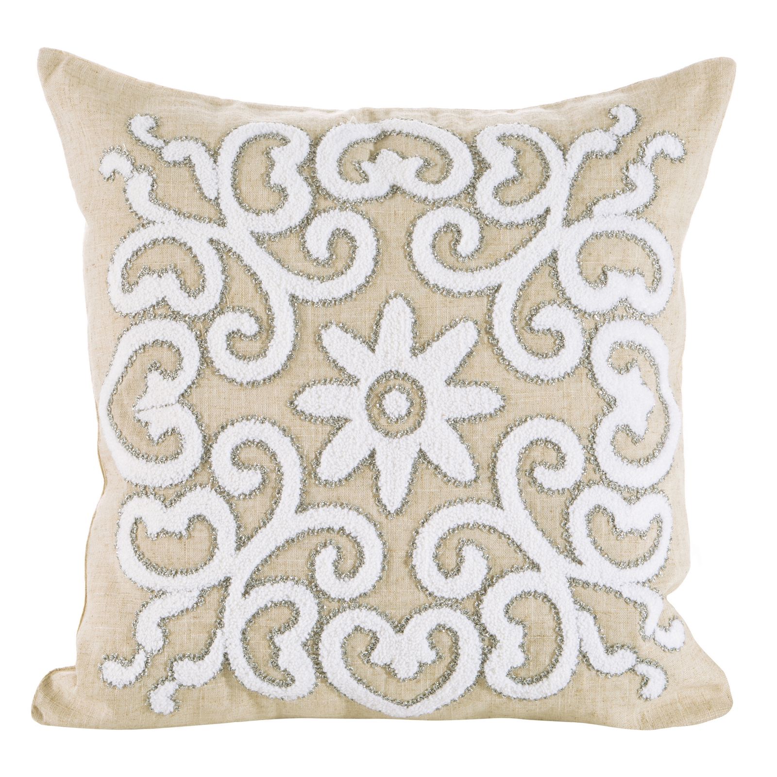 Fata de perna decorativa Eurofirany MAGIC 45x45 Alb/Bej