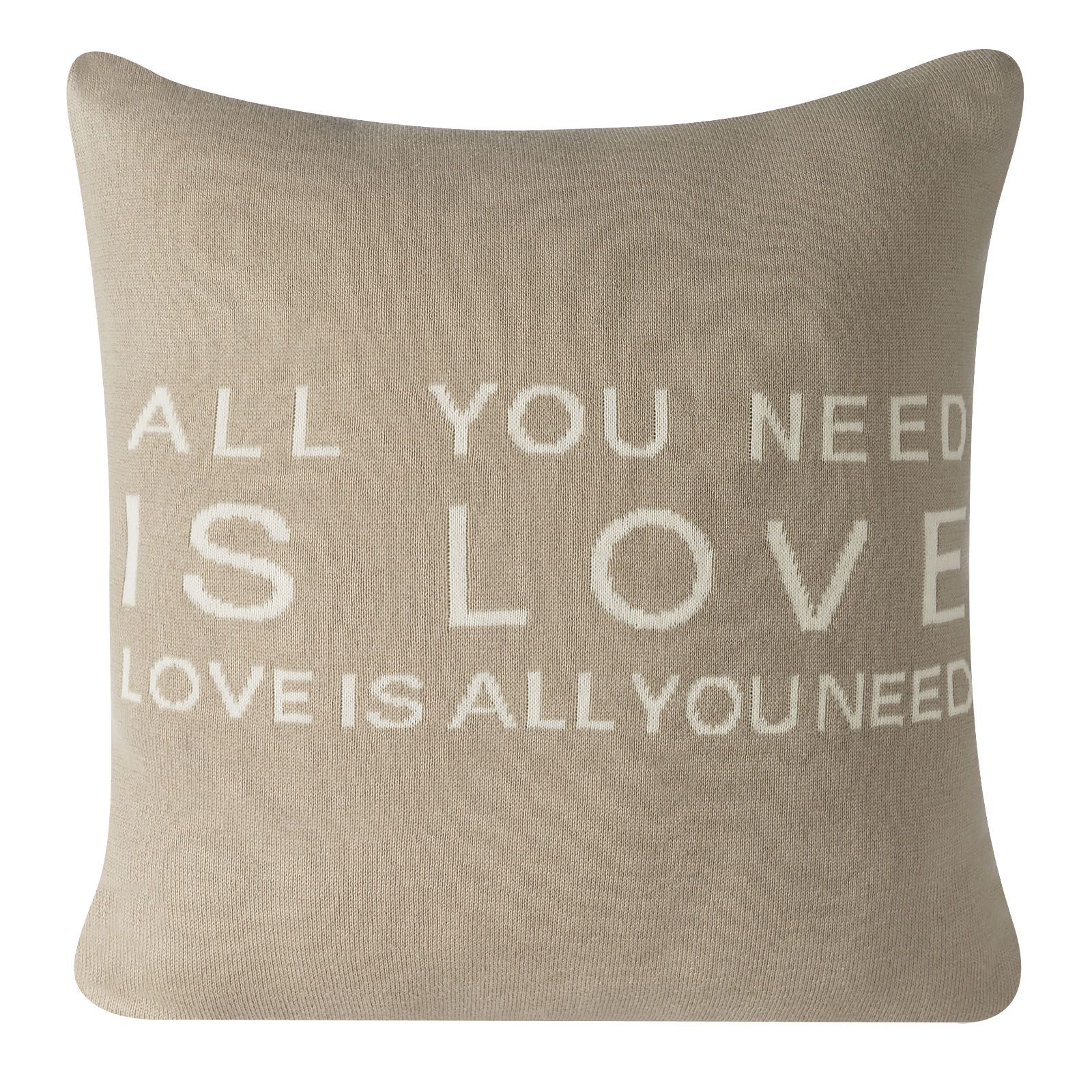 Fata de perna decorativa Eurofirany LOVE 40x40 Crem/Bej0