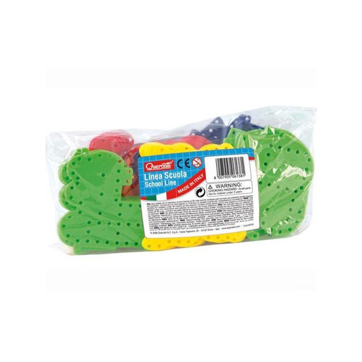 Quercetti: filó nagyobb formák fűzőgetős játék 48db-os