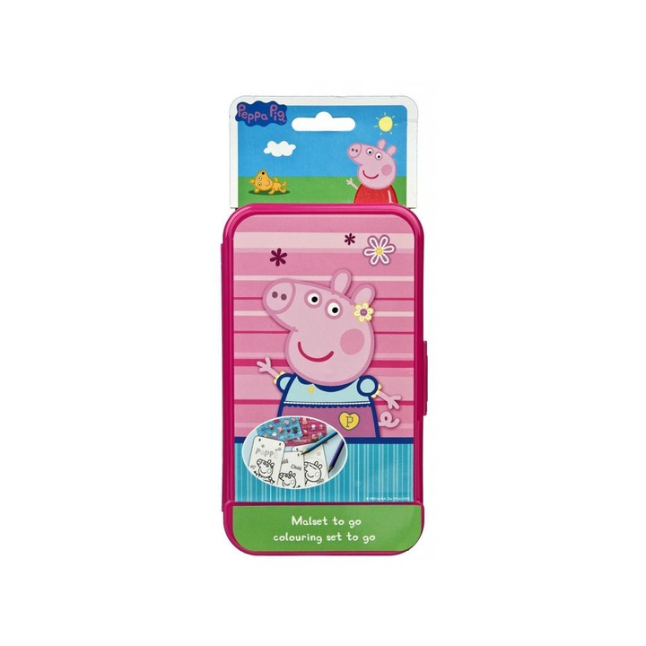 Úti szett kifestővel és matricákkal, peppa