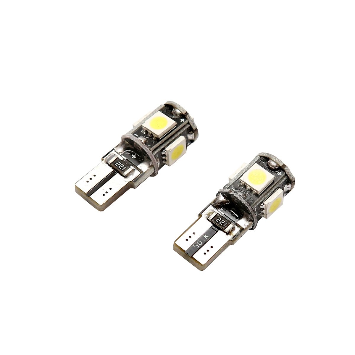 Set 2 becuri LED SMD 12V T10 0,16A lumina rece Breckner Germany
