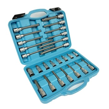 Trusa 26 Biti Spline ( TORX ) cu Patrat 1/2 Trusa 26 Biti Spline ( TORX ) cu Patrat 1/2
