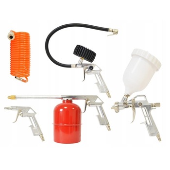 Set pistol suflat, vopsit, umflat, antifonat, furtun compresor 3m Onex Set pistol suflat, vopsit, umflat, antifonat, furtun compresor 3m Onex