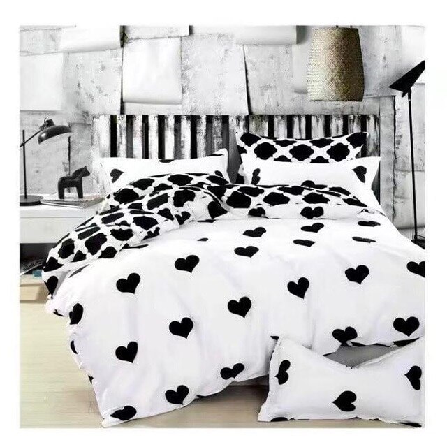 Lenjerie de pat, Pucioasa, Bumbac Satinat, 4 piese, 2 Persoane, 2661-P, 200 x 230cm