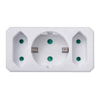Priza tripla, Maclean MCE211, alb Priza tripla, Maclean MCE211, alb