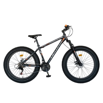 Bicicleta VELORS Mountain Bike, Hercules Fat Bike, Marime cadru 18 inch, Roti 26 inch, Schimbator Shimano Tourney Sis, Culoare Gri/Portocaliu Bicicleta VELORS Mountain Bike, Hercules Fat Bike, Marime cadru 18 inch, Roti 26 inch, Schimbator Shimano Tourney Sis, Culoare Gri/Portocaliu