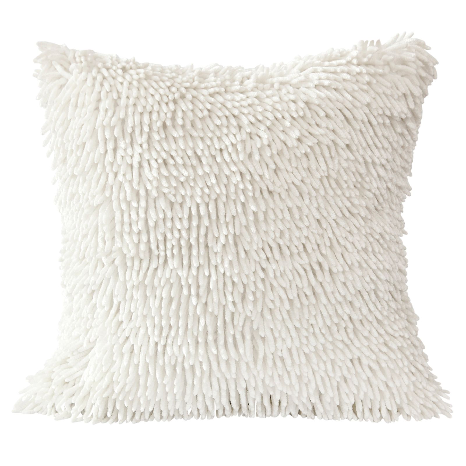 Fata de perna decorativa Eurofirany SHAGGY 50x50 Alb