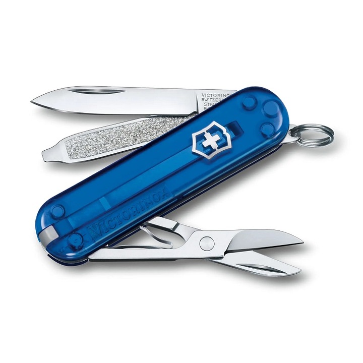 Швейцарски джобен нож Victorinox Classic SD Transparent, Deep Ocean