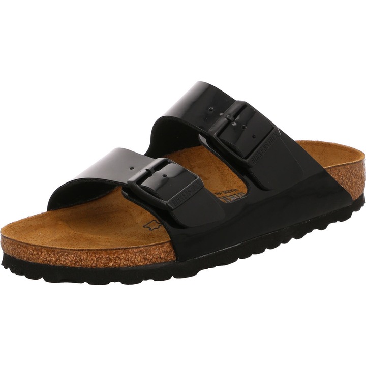 Papuci pentru femei, Birkenstock, Arizona 1005292, Talpa EVA, Birko-flor, Negru/Maro